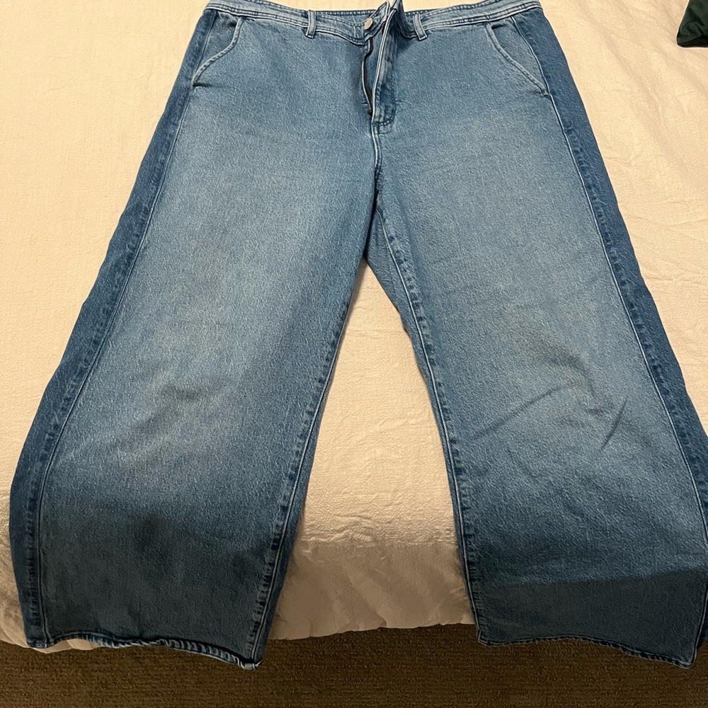 Ann Taylor Blue Flare & Wide Leg Jeans